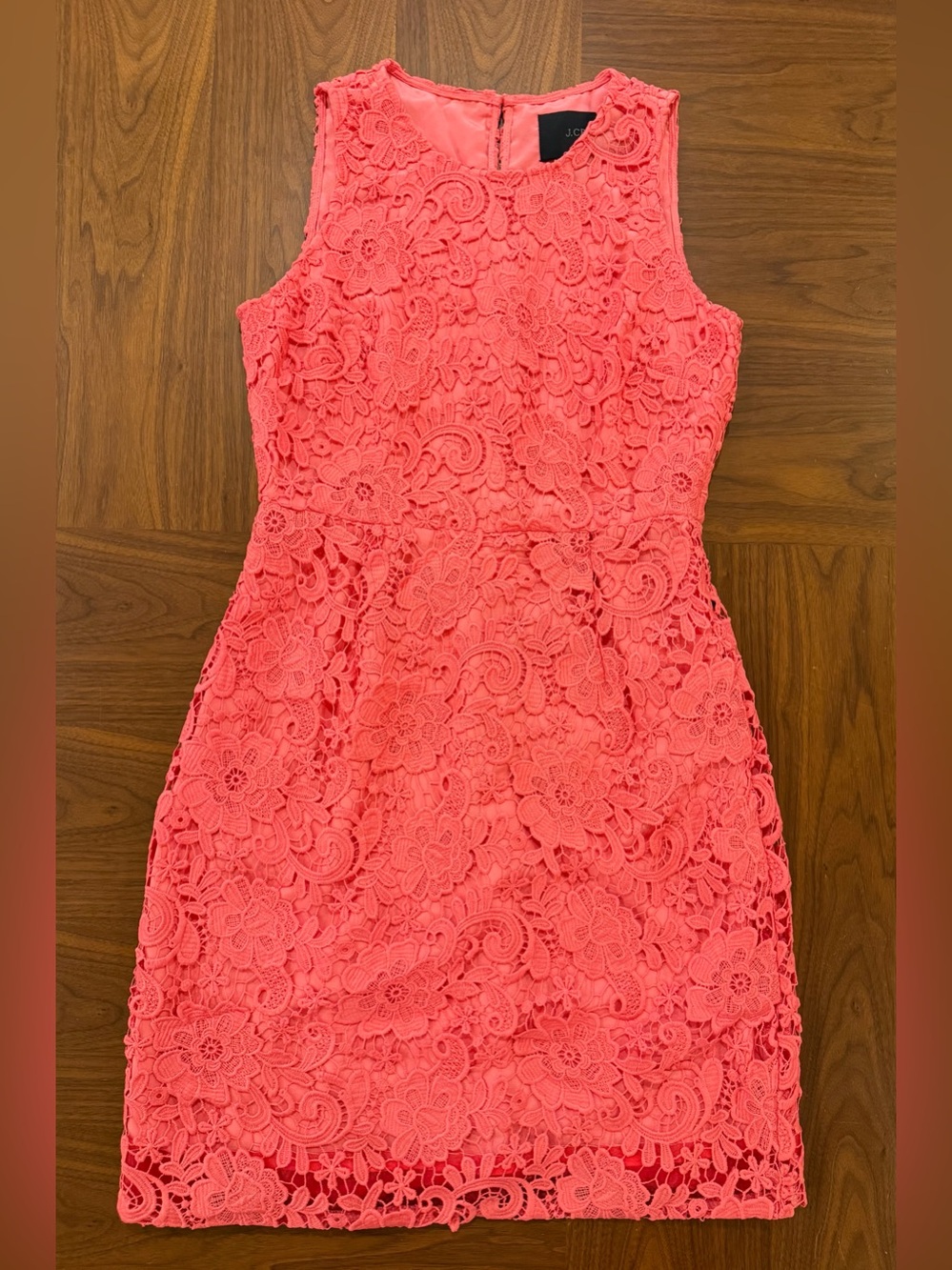 J. Crew Lace Floral Dress in Coral Size 6